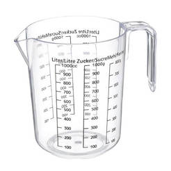 Plastic measuring jug 1 liter transparent Zenker
