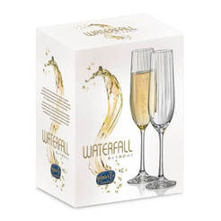 Waterfall champagne glasses set - 190ml, 6 pcs.