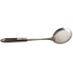 Spoon lattice round, stainless steel, plastic handle