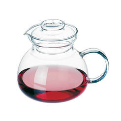 1.5 liter fireproof jug, lid and handle made of Marta glass