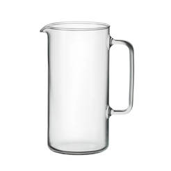 Jug 1 liter cylindrical, shockproof glass, for water, juice, wine