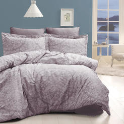 Bedding set 4 pieces 100% cotton satin Vanessa purple