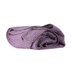 Bed cover with boiled cotton effect - 220 x 240 cm, 100% polyester, purple