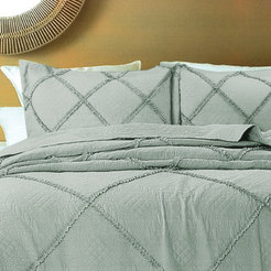 Shawl 180 x 250 cm + one pillowcase 100 g cotton Queen comforte stone