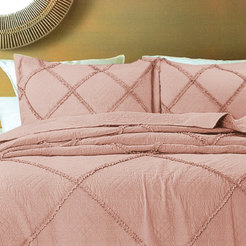 Shawl 180 x 250 cm + one pillowcase 100 g cotton Queen comforte powder