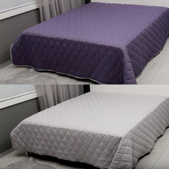 Ultrasonic mattress 210 x 240 cm grey/purple