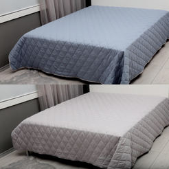 Ultrasonic mattress 210 x 240 cm grey/blue
