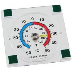 Self-adhesive thermometer for windows 7 x 7 cm, mercury-free, Tecnokte