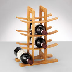 Бамбуковая полка для вина 29 x 16 x 42 см, на 12 бутылок