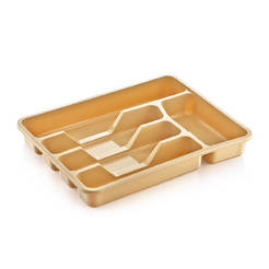 Plastic stand for kitchen utensils 38.6 x 31 x 7 cm, 5 compartments