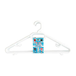 Set of clothes hangers - 6 pieces, white