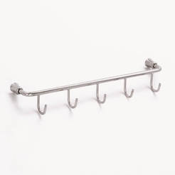 Hanger for kitchen utensils 31 x 7.5 x 5 cm, 5 hooks, metal