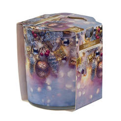Scented candle in a glass cup - Christmas 78 x 72 mm