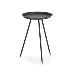 Side table round ф30cm metallic black