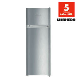 Refrigerator with upper chamber CTPel 251, 219 / 52l, 157x55x63cm, gray, LIEBHERR