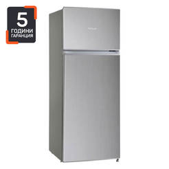 Refrigerator with upper chamber RD2100MS1, 168/41 l, 143x55x55 cm, gray, TESLA