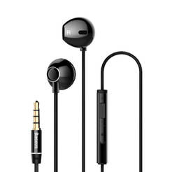 Headphones with microphone 3.5mm, 120cm cable black Encok H06