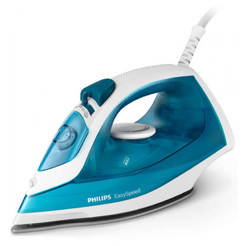 Steam iron GC1750/20, 2000W, plate with ceramic coating, anti-drip system, blue, PHILIPS