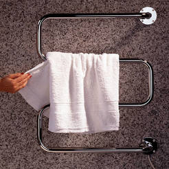 Electric towel dryer in M shape, 60W, chrome, DEVIrai