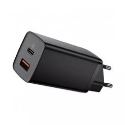 Ultra-fast dual charger 65W GaN USB-C+USB-A/5A/iQ Smart Charging
