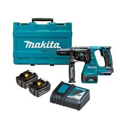 Cordless hammer drill DHR243RTE - 18V, 2x5A / h, 2.0J, SDS Plus, 3 functions, suitcase