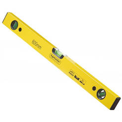 Aluminum level with three levels 600 mm yellow