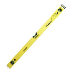 Aluminum level with three levels 800 mm, yellow