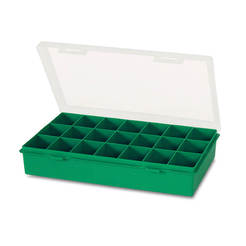 Ящик-органайзер №12-21, 21 секция зеленый 290 x 195 x 54мм ТАЙГ.