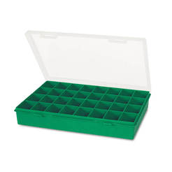 Box organizer №13-32, 32 sections Green 330 x 255 x 54mm TAYG