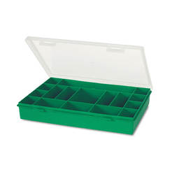 Tool box for tools №13-17, 17 sections Green 330 x 255 x 54 mm TAYG