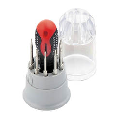 Fusion screwdriver in a plastic box with 11 attachments