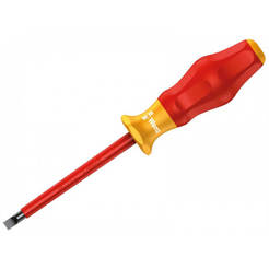 Straight screwdriver Comfort VDE - 5.5 x 125 mm, two-component handle, with insulation
