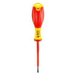 Insulated screwdriver VDE 1000V, straight 2.5 x 75 mm, two-component handle