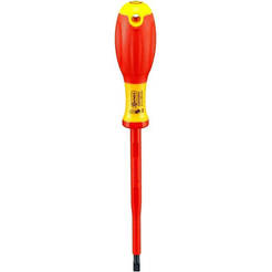 Insulated screwdriver VDE 1000V, straight 5.5 x 125 mm, two-component handle