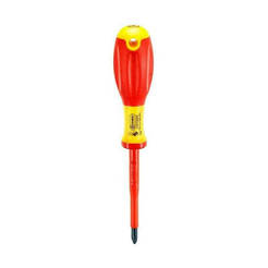 Insulated screwdriver VDE 1000V, cross PH2 x 100 mm with two-component handle