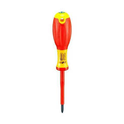 Insulated screwdriver VDE 1000V, cross PZ1 x 80mm with two-component handle