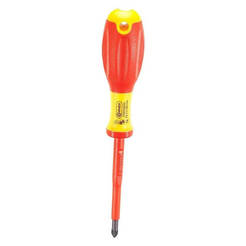 Insulated screwdriver VDE 1000V, cross PZ2 x 100 mm with two-component handle
