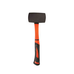 Rubber hammer 60 mm, 445 g, with fiberglass handle