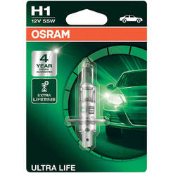 Автомобильная лампа H1 Ultra Life - 12 В / 55 Вт, увеличенный срок службы