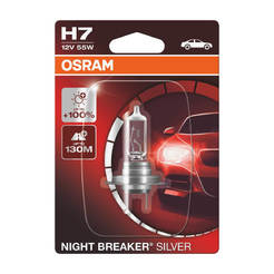 Автомобилна крушка H7 Night Breaker Silver - 12V/55W, +100% повече светлина