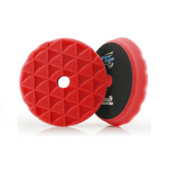 Velcro polishing sponge - Ф 150 х 25 mm, soft, red