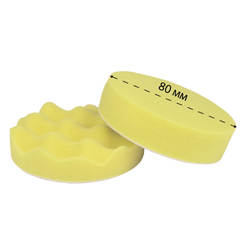 Velcro polishing sponges - Ф 80 mm, medium hard, 2 pieces