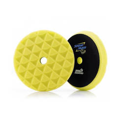 Velcro polishing sponge - Ф 150 х 25 mm, hard, yellow