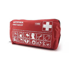 First aid kit loaded red