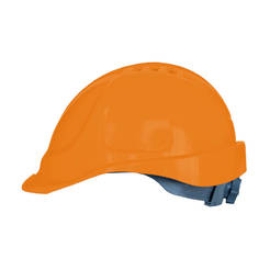 Ventilated helmet with screw - orange
