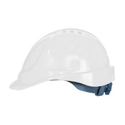 Ventilated helmet with screw - white