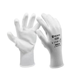 Защитни работни ръкавици - PU White - безшевно трико, топени в полиуретан