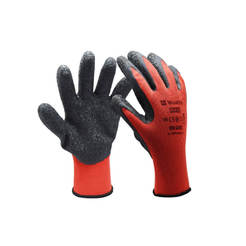 Защитни работни ръкавици Red Latex Grip - безшевно трико, топени в латекс