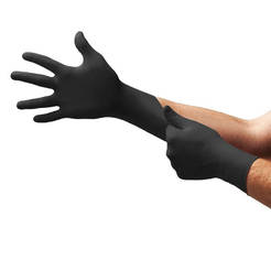 Предпазни ръкавици нитрилни Ansell Microflex 93852 - L, антиалергични, 100бр, черни