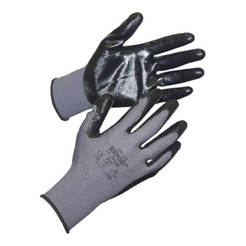 Protective gloves Edge - wear-resistant, melted in nitrile, №10